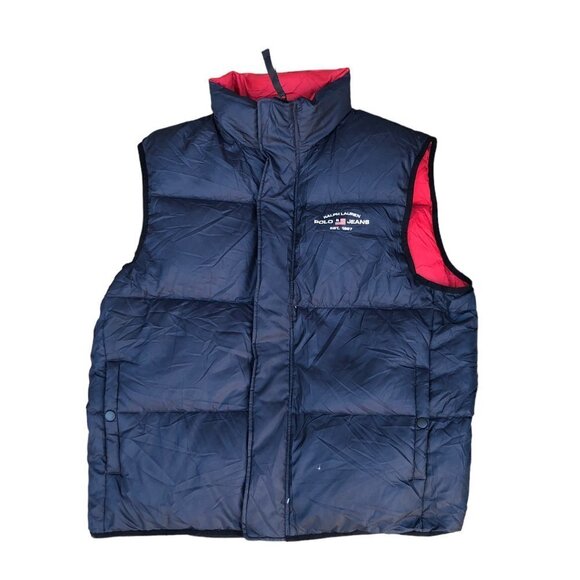 VINTAGE Polo Ralph Lauren Puffer Jacket Vest Large - Picture 2 of 10